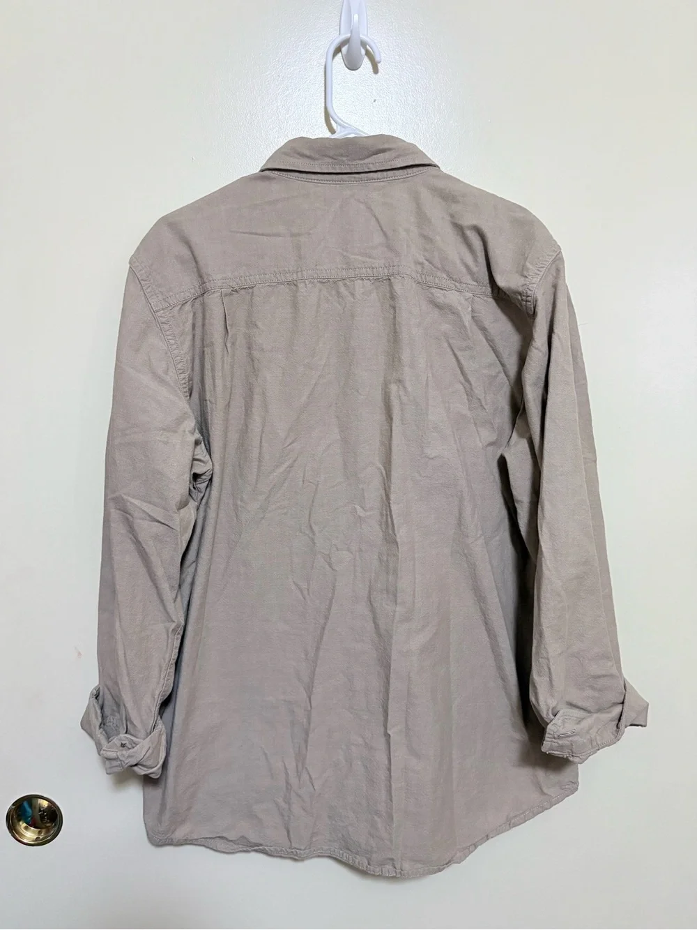 Carhartt loose fit Tan midweight chambray long-sleeve work shirt